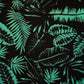 black with green fern pattern swatch