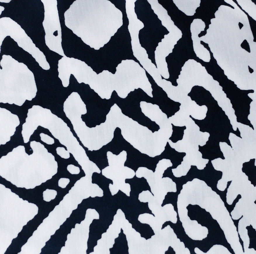 black with large white pattern swatch
