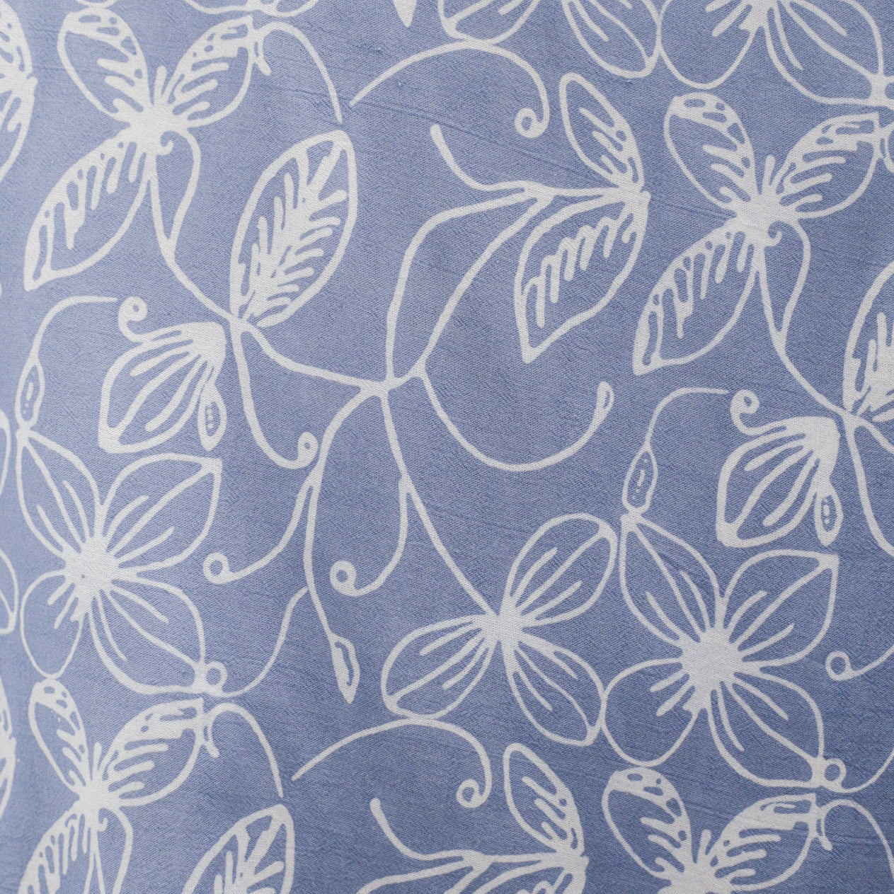 blue with white floral design pattern swatch
