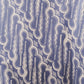Blue with white swirls batik pattern swatch