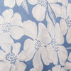 blue with white floral pattern swatch