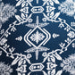 blue with white pattern swatch
