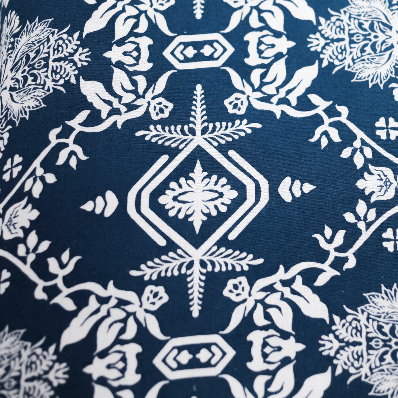 blue with white pattern swatch