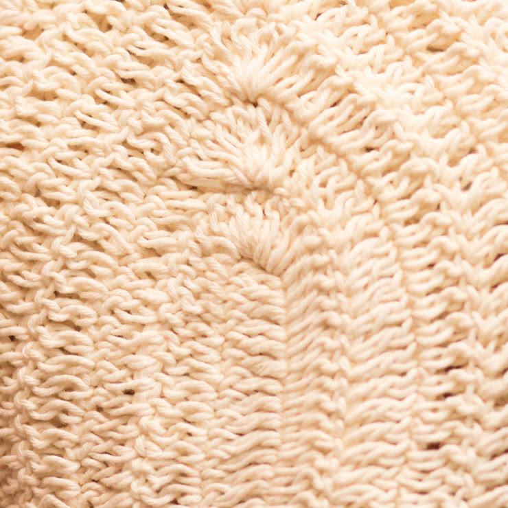 cream crochet pattern swatch