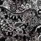 black with white paisley pattern swatch