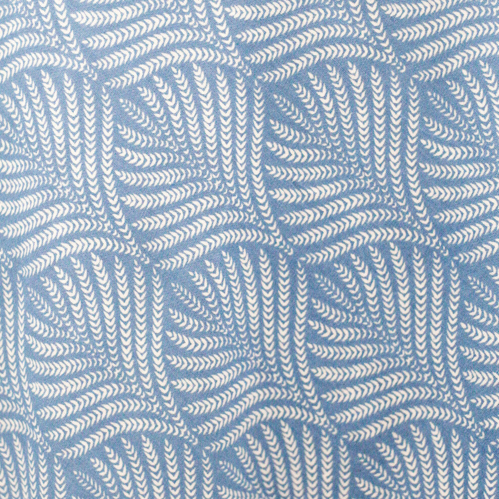 blue with white shell pattern swatch