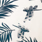 white with blue dragonfly pattern swatch