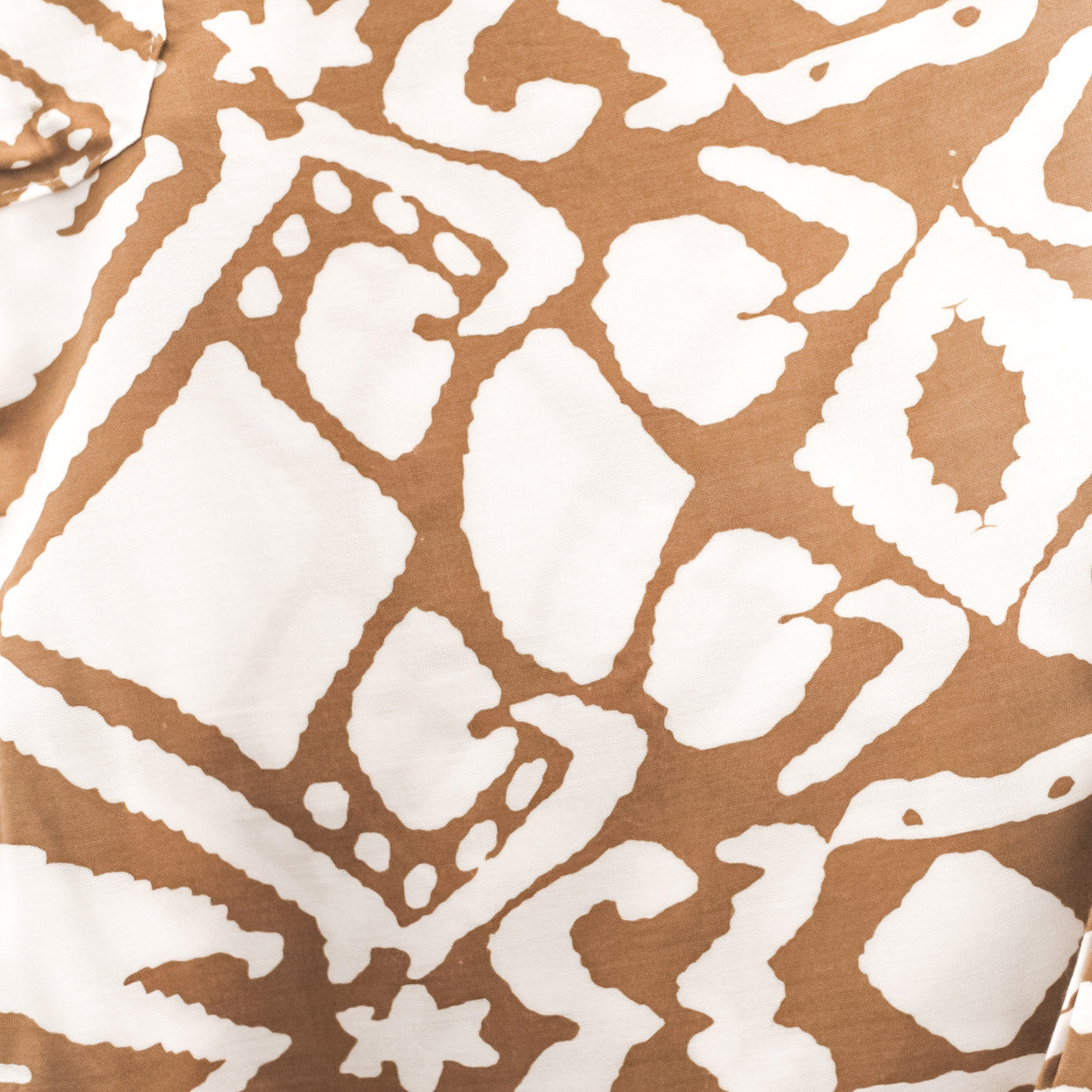 brown with large white pattern swath