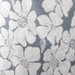 gray with white floral pattern swatch