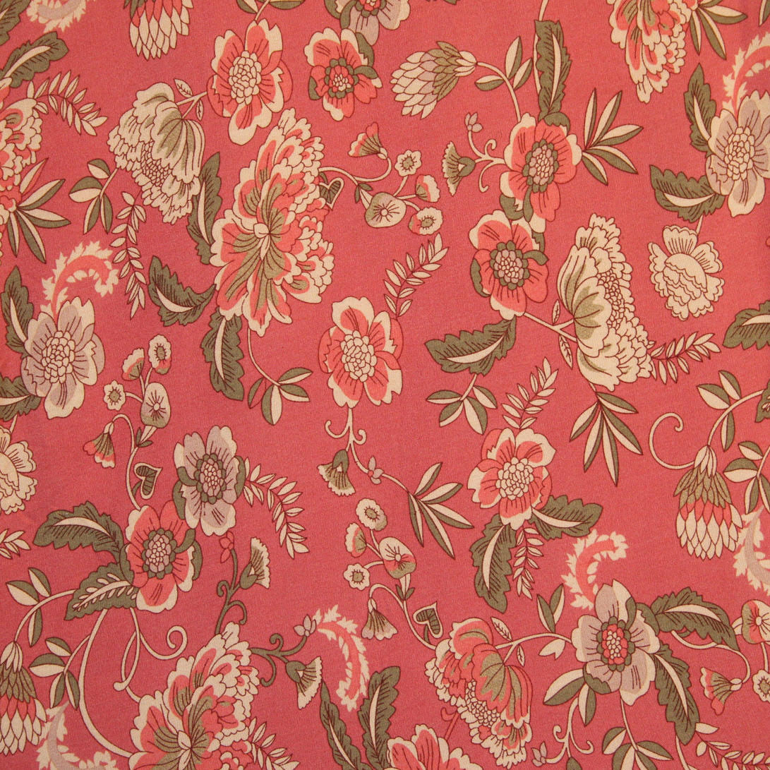 salmon floral pattern swatch