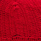 red crochet pattern top