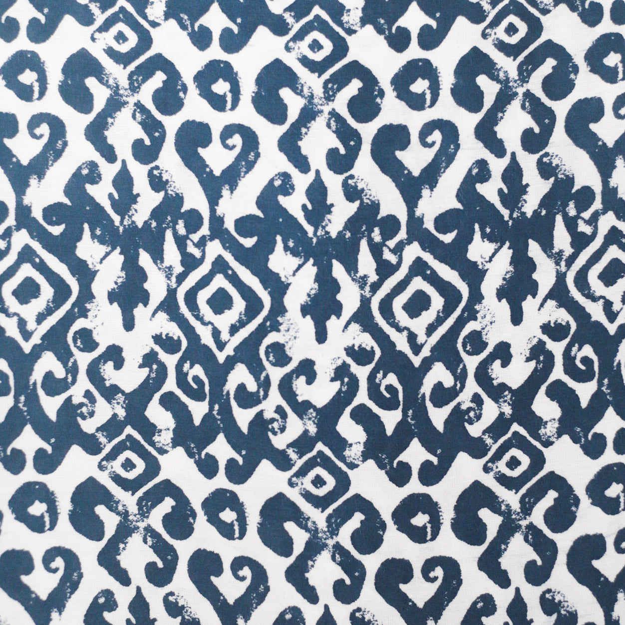 blue with white small pattern swatch