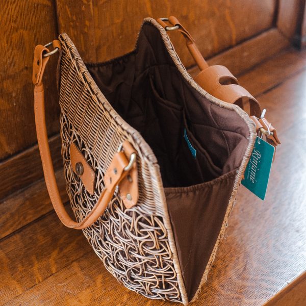 Large Handmade Rattan Bag - Image 6