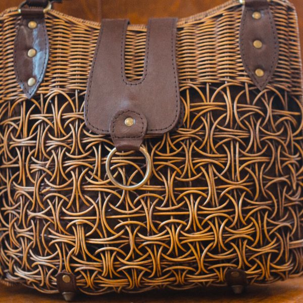 Large Handmade Rattan Bag - Image 8