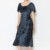 Navy With Black Tie Dye Back Dress