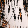 White With Tiger Stripes Tie Dye Short Pants With V Hem